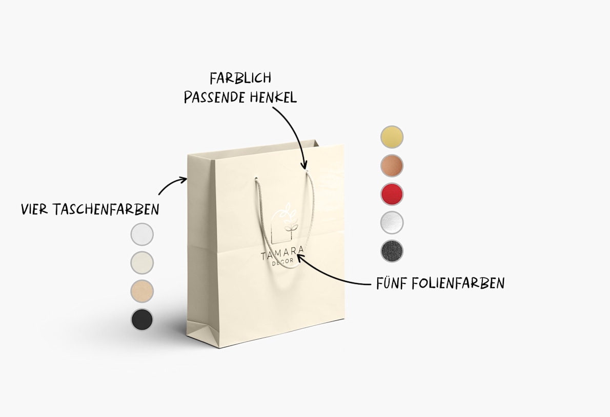 Hochwertige Papiertragetaschen Mit Papierkordeln