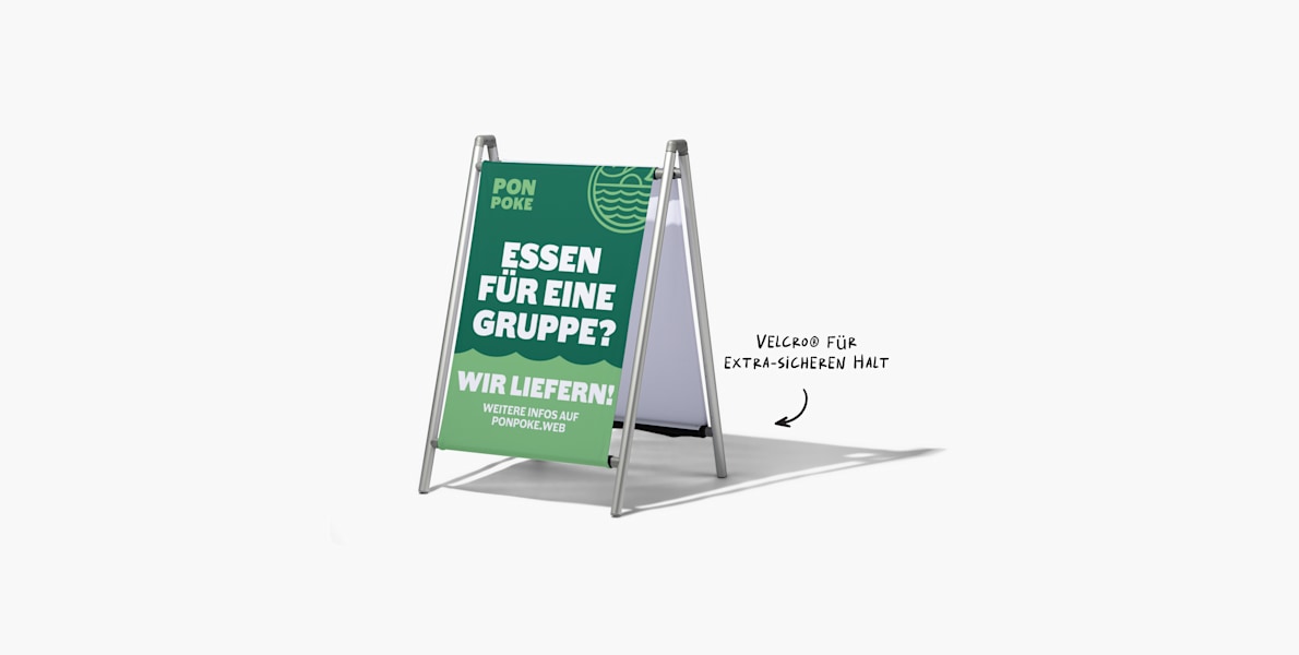 Textil-Kundenstopper Indoor 2