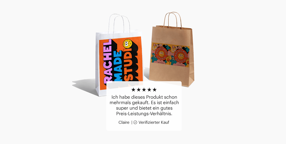 Papiertüten bedrucken, Papiertaschen mit Logo | VistaPrint
