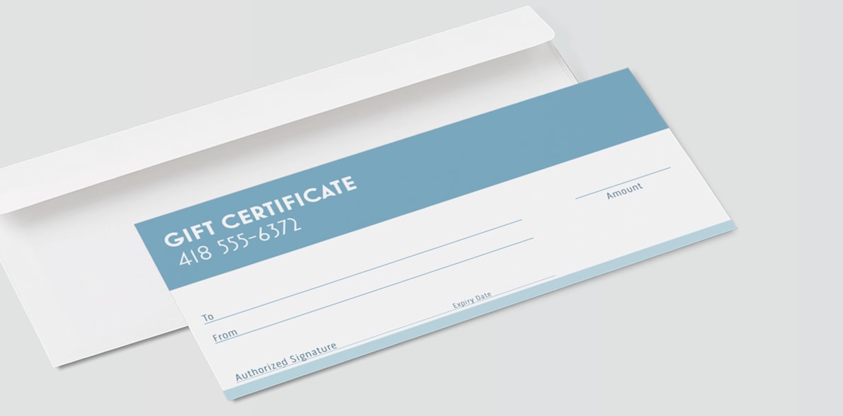 Gift Certificates Custom Gift Cards VistaPrint Canada