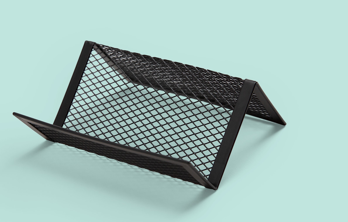 Larger version: Metal mesh holder