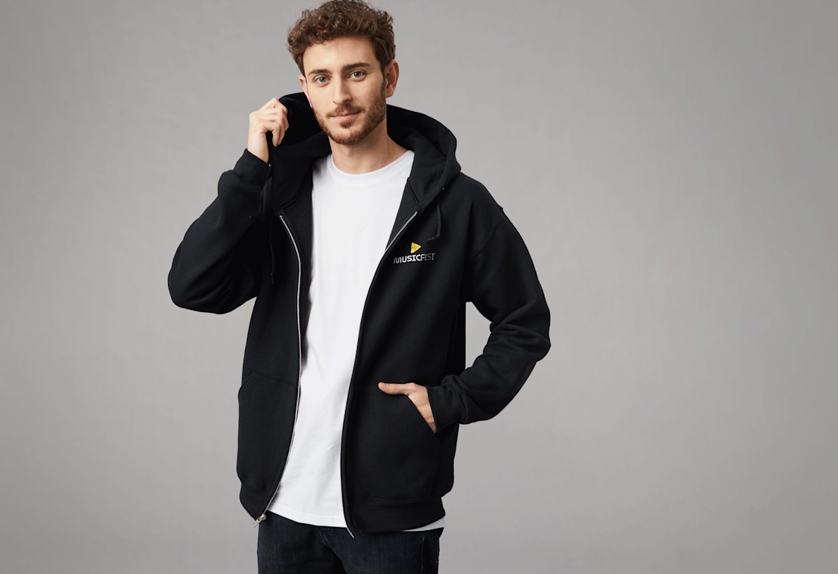 Deluxe Quarter Zip Fleece Hoodie