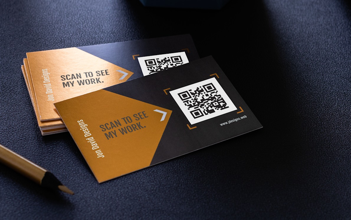 Modern Business Cards With Qr Code
 QR Code Business Cards