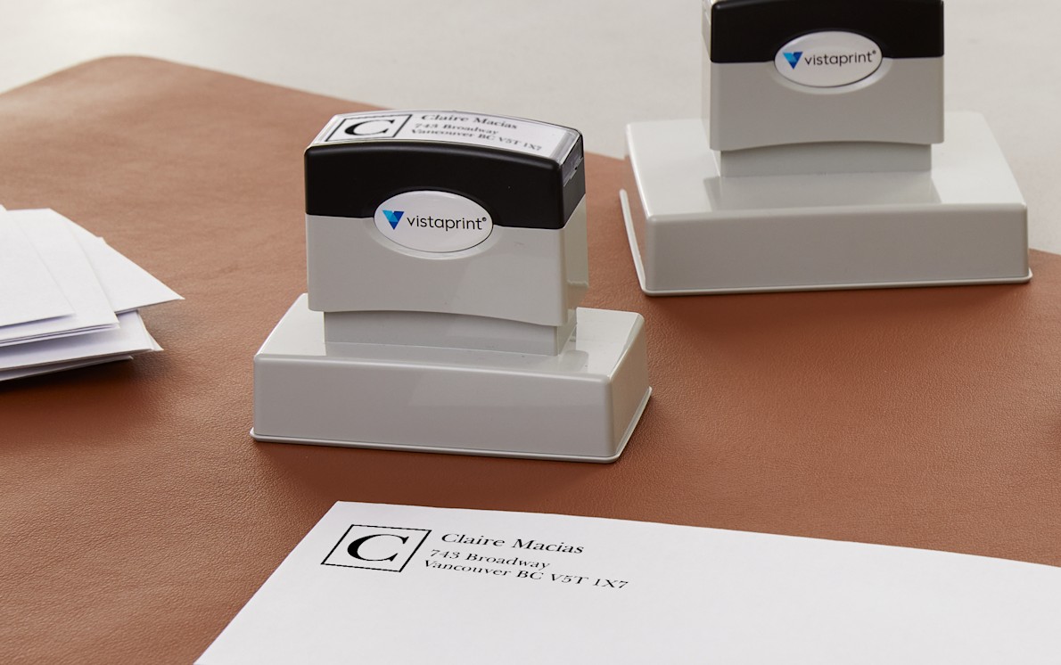 Custom pre-inked stamps for businesses 