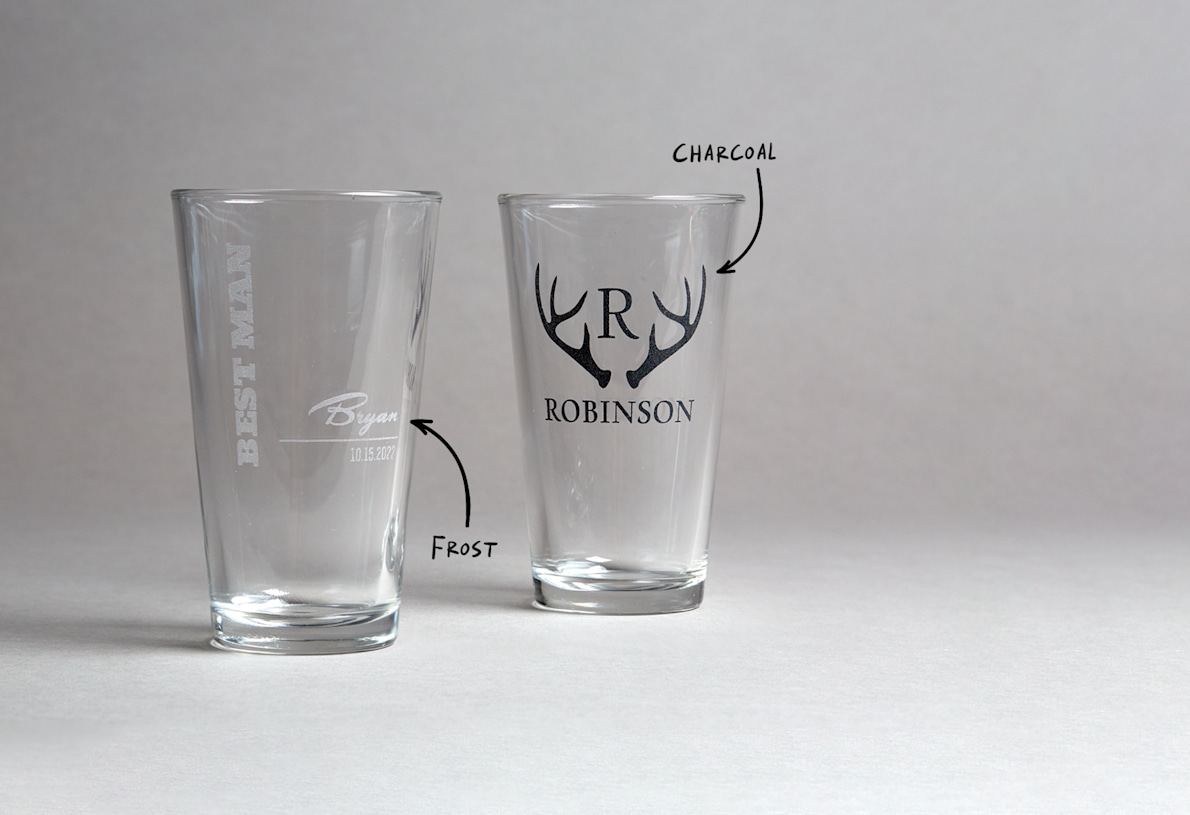 Etched Pint Glasses 3