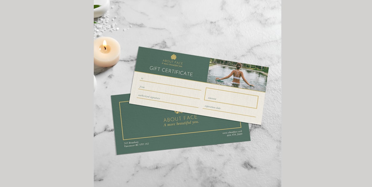 Gift Certificates, Custom Gift Cards