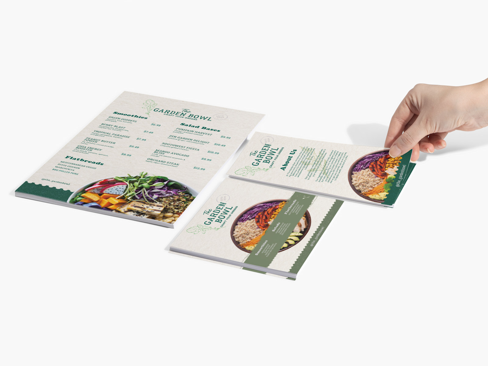 Larger version: Multiple flyer sizes promoting a restaurant