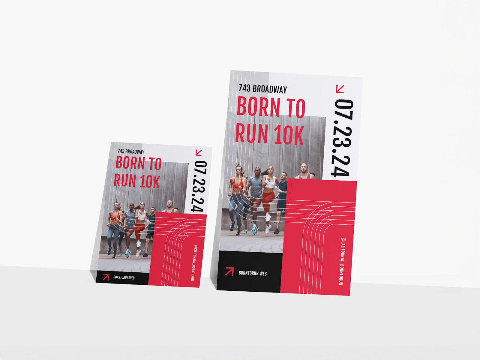 Flyers promoting a marathon.