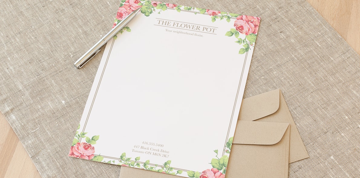 personalized letterhead