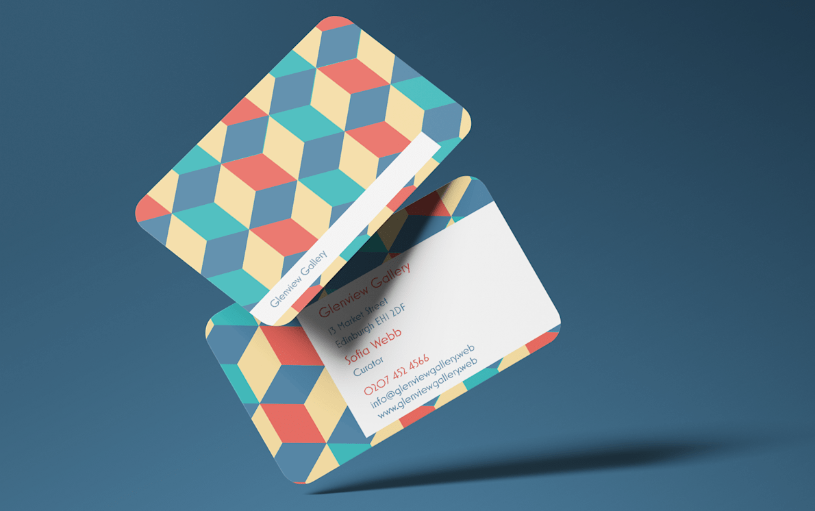 Larger version: Rounded corner business cards