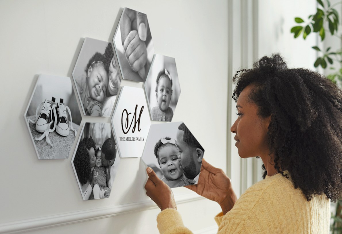 Stickable photo tiles online