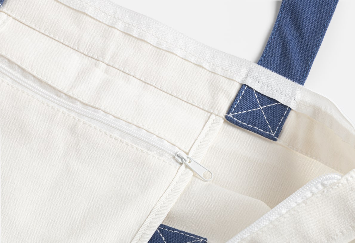 VistaPrint® Large Zipped Cotton Tote Bag 3