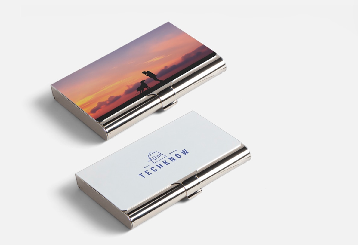 Printed Metal Business Card Holder 2