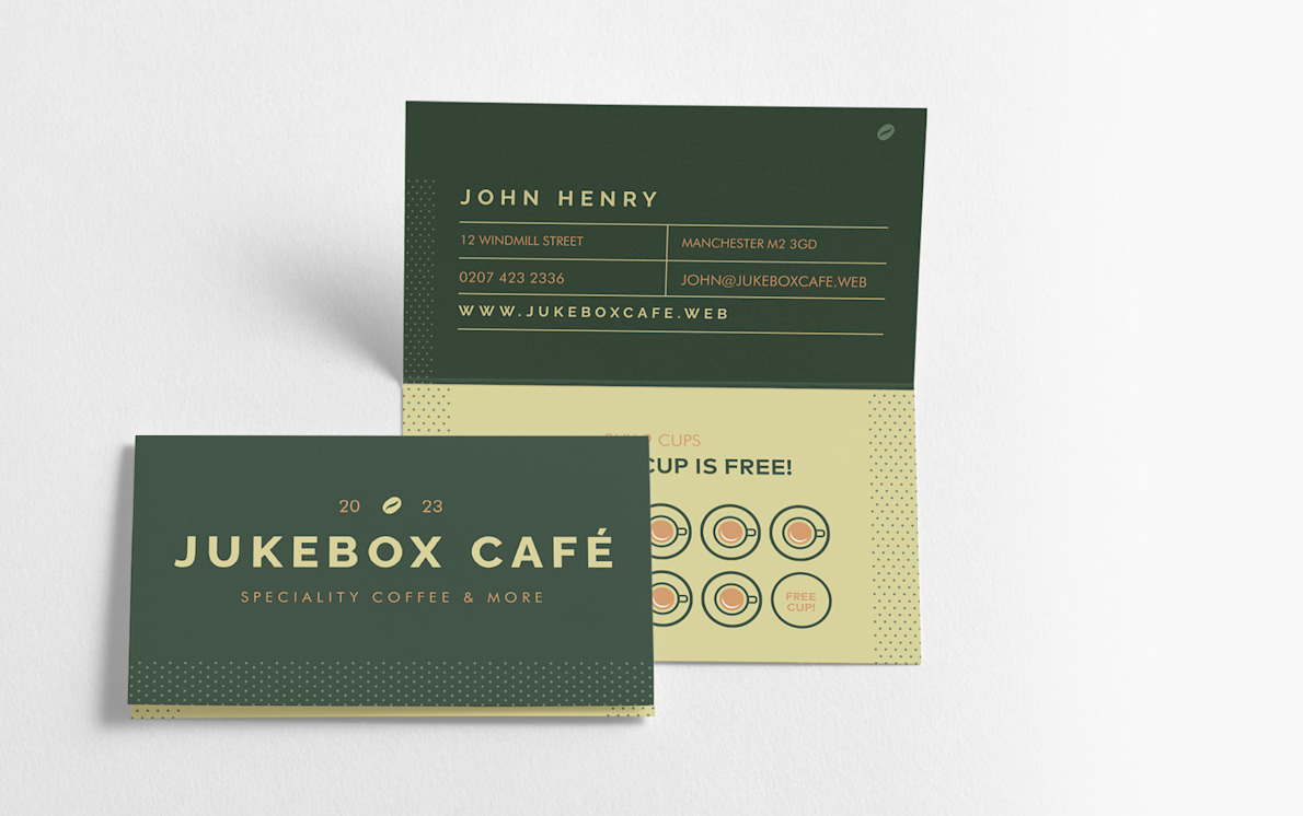 Folded business hot sale cards