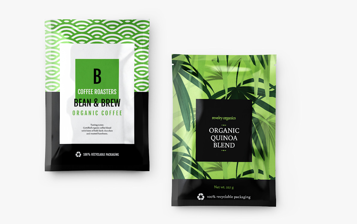 Custom flat pouch packaging sales