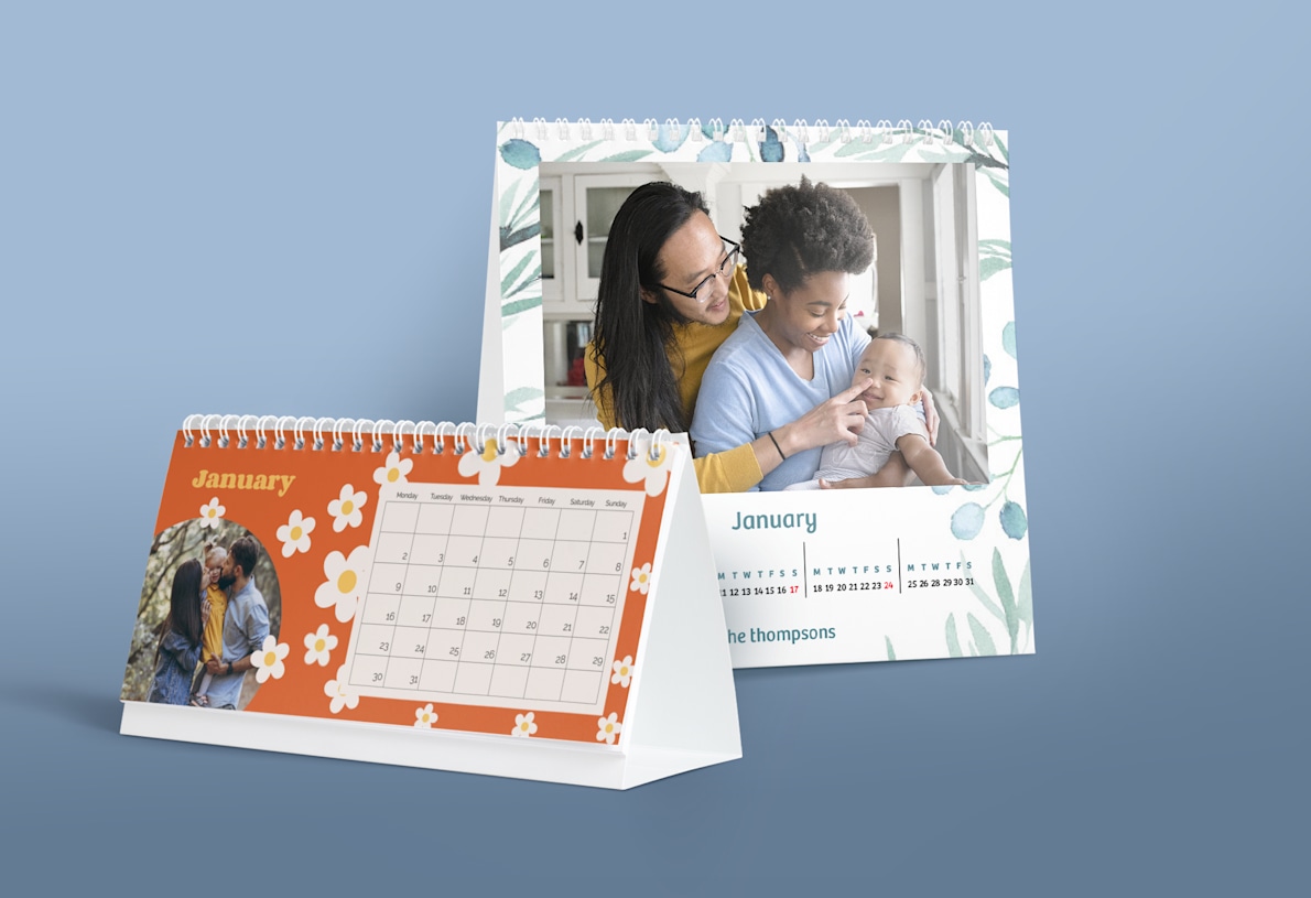 Personalised Desk Calendars 2024 VistaPrint UK