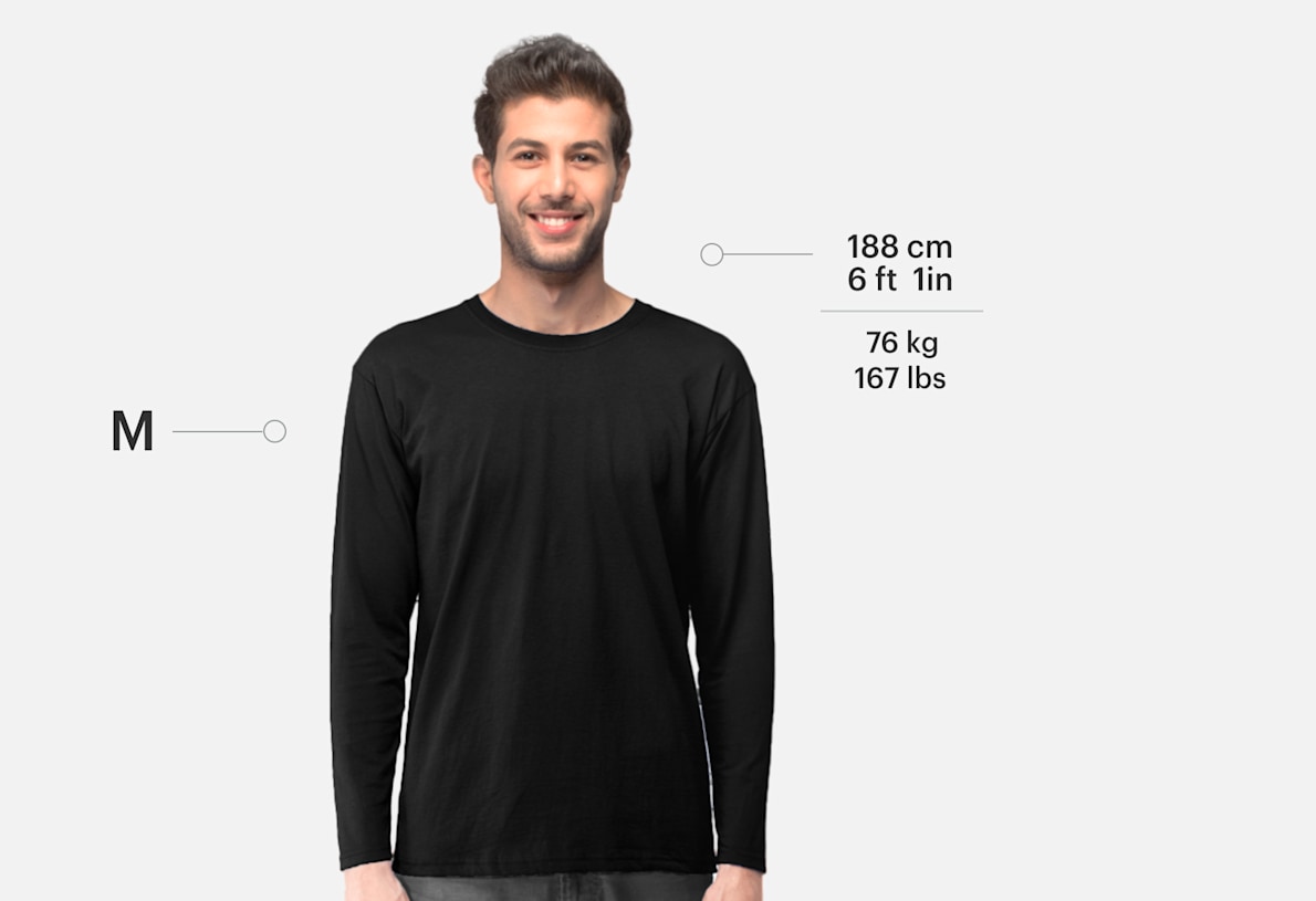 Long-Sleeve Basic T-shirt Printing | VistaPrint