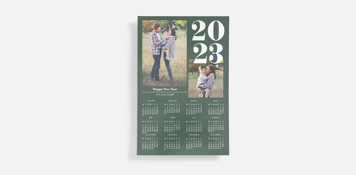 Poster Calendars 2023 Personalised Photo Poster Calendar Vistaprint SG