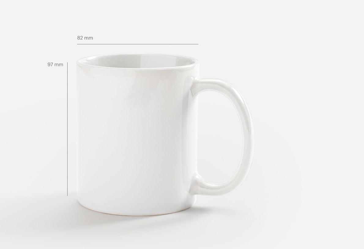 White Coffee Cup On White, Vector For Mock Up, Side View Royalty
