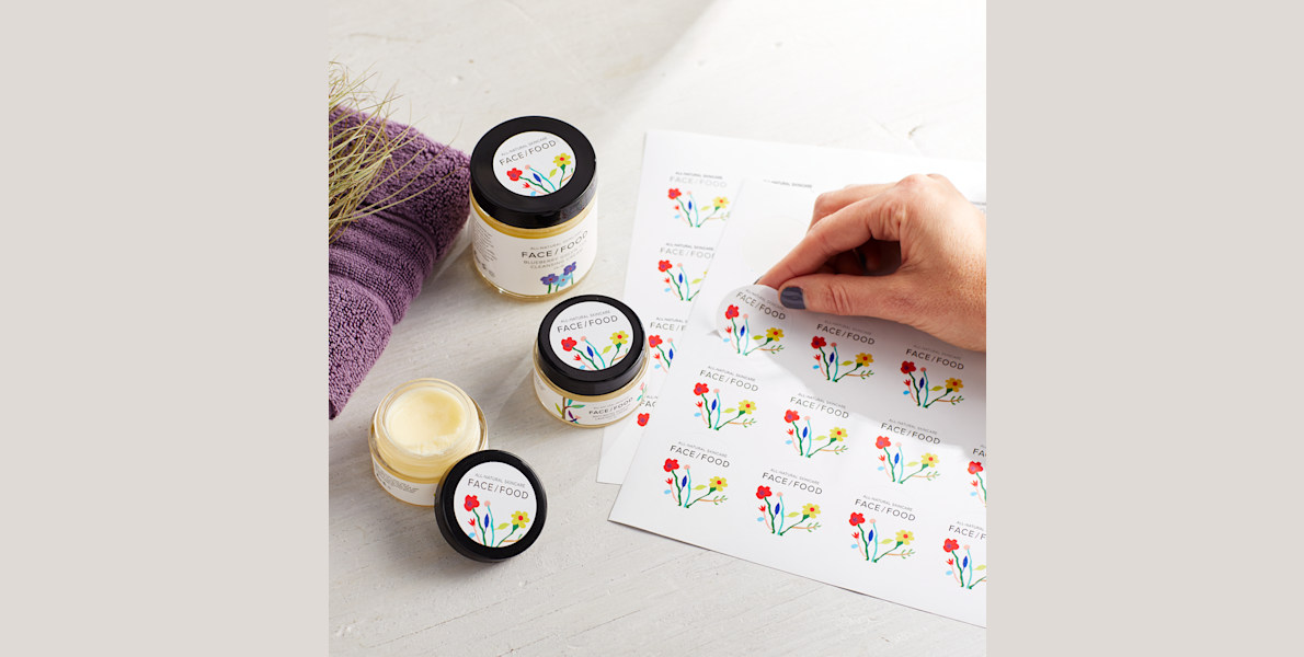Product on sale label printing