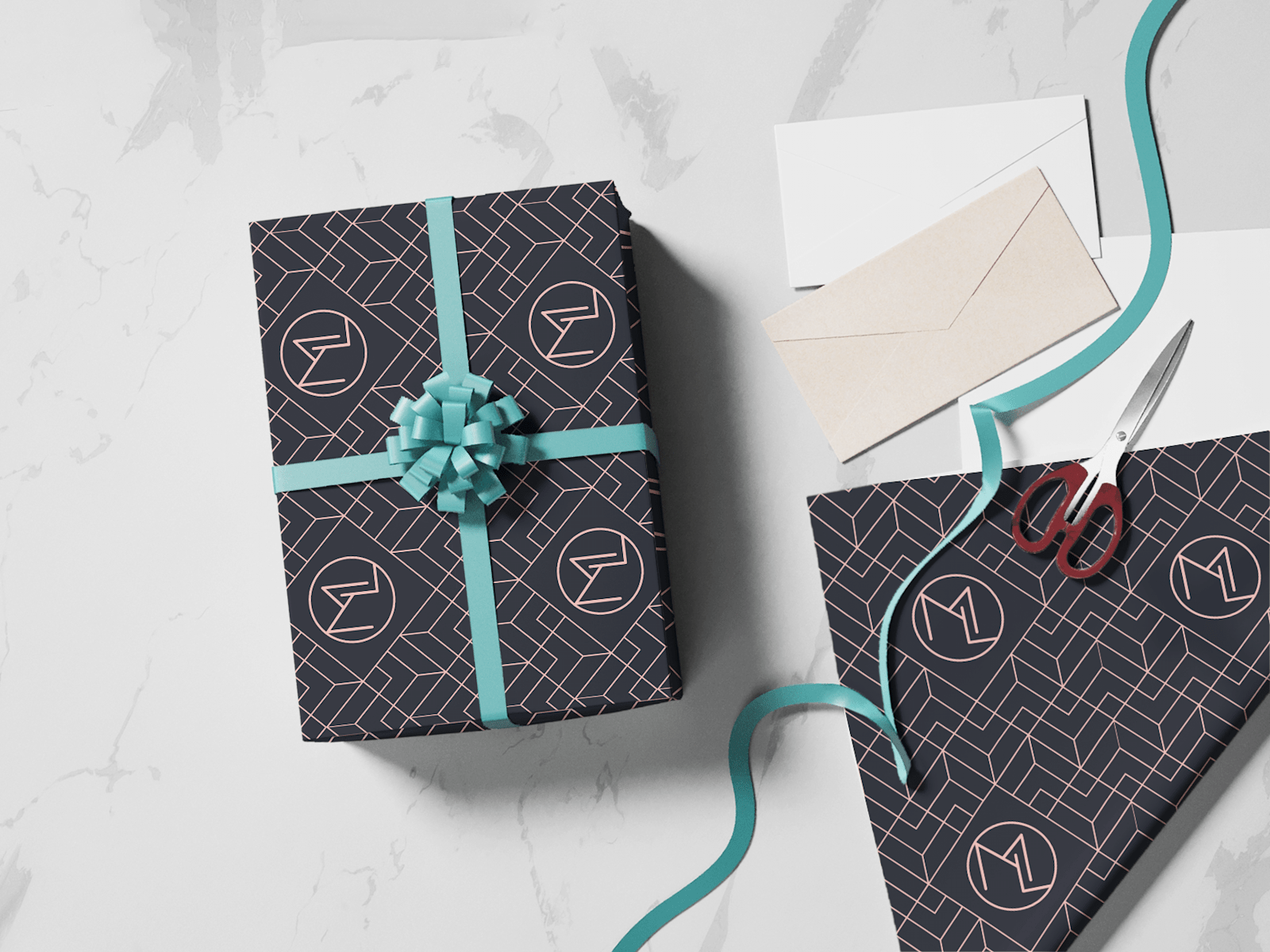 Premium Photo  Birthday presents decorated with wrapping paper and black  ribbon