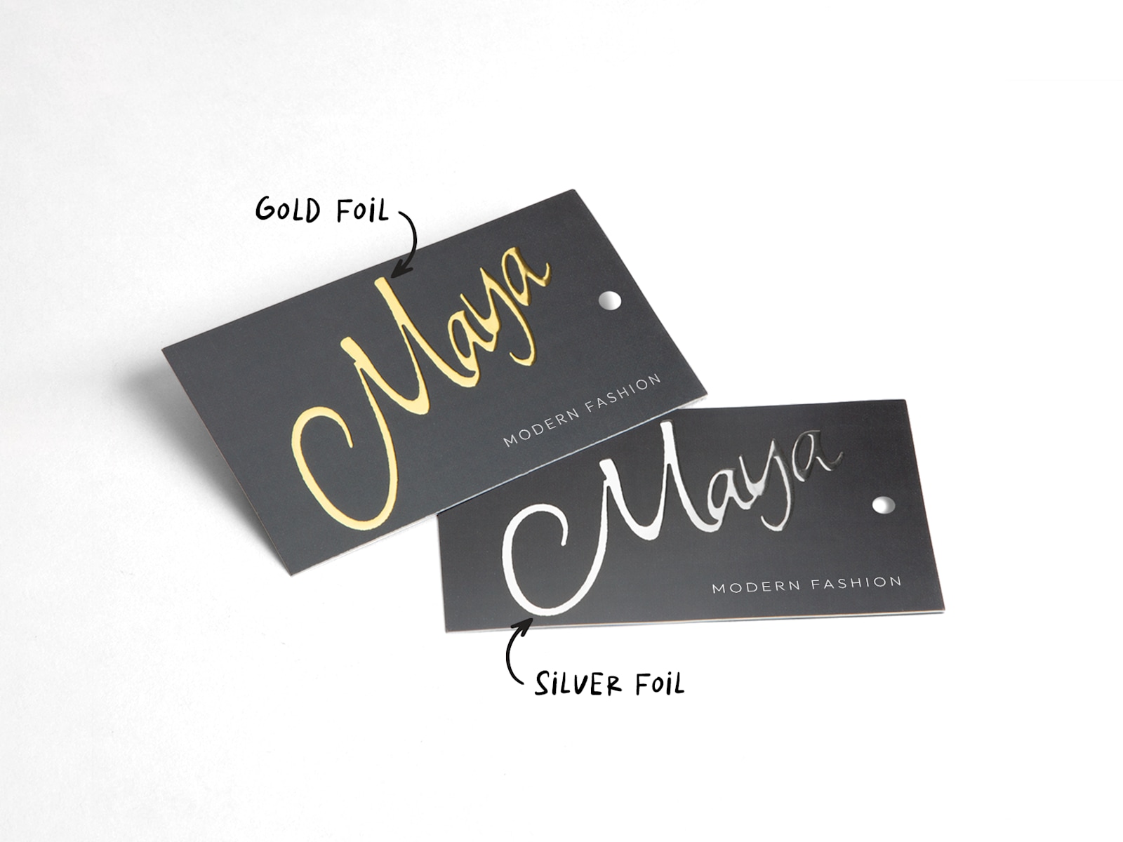Custom Raised Foil Swing Tag VistaPrint