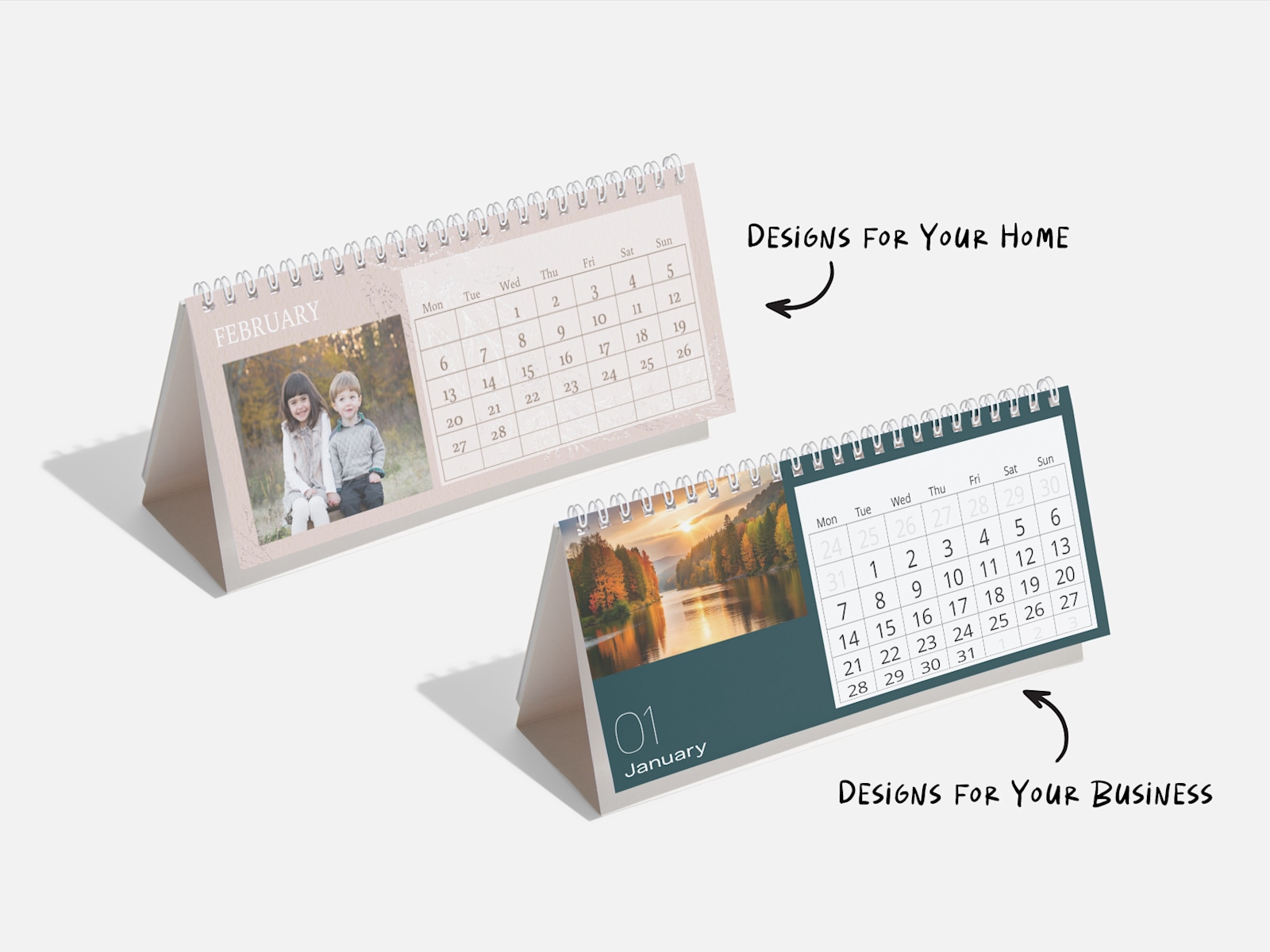Personalised Desk Calendars 2024 VistaPrint UK