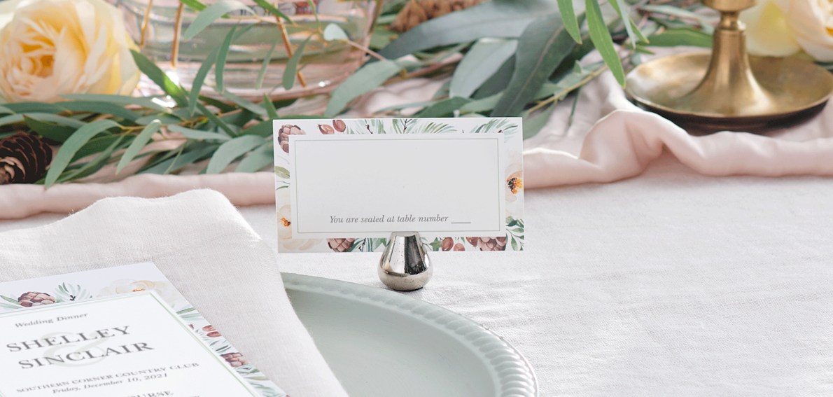 Table on sale setting cards