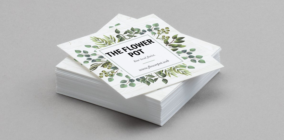 Square Business Cards Size 65 x 65 mm Vistaprint