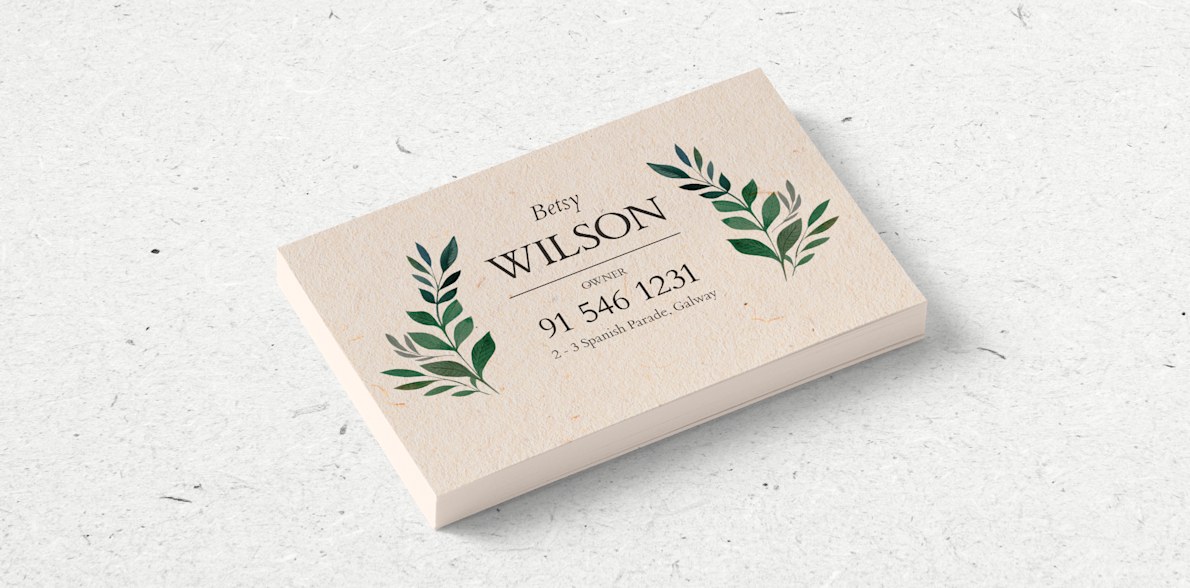 Cotton paper business cards