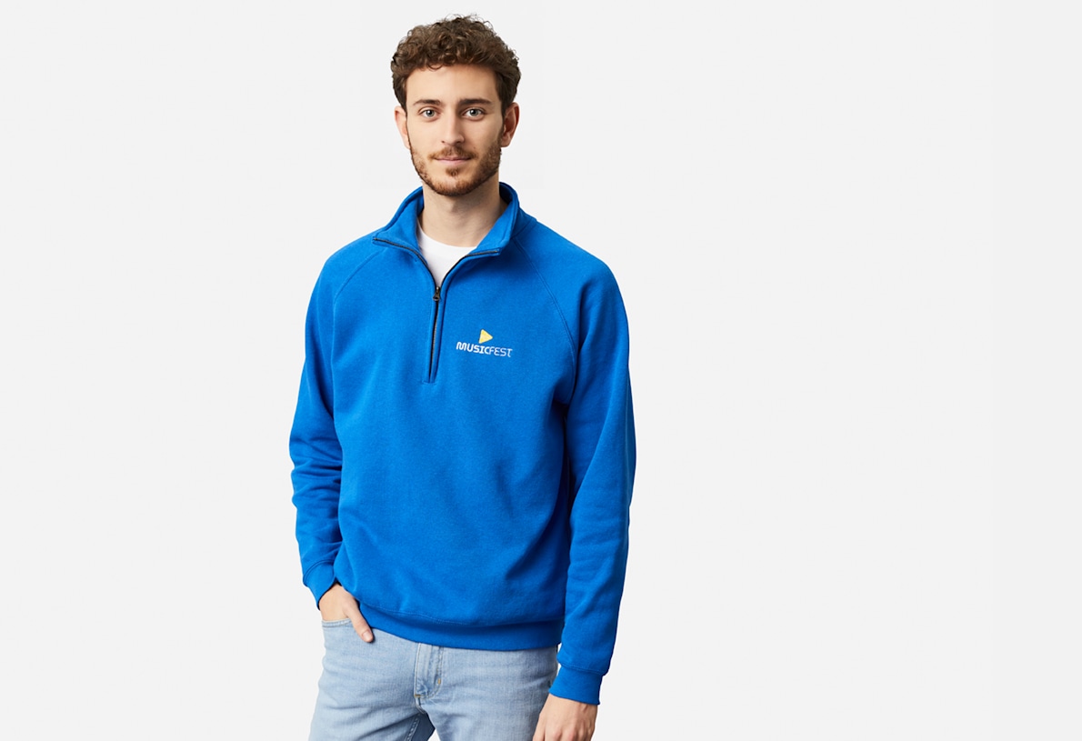 Quarter-Zip Sweatshirt, custom embroidered sweatshirts