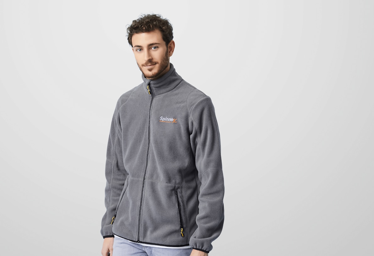 Mens zip through fleece hot sale