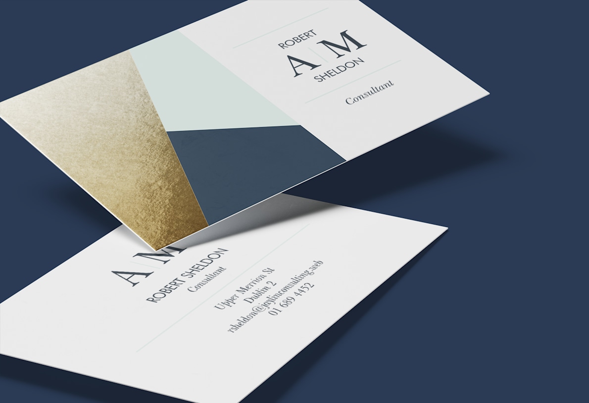 Gold on sale business cards