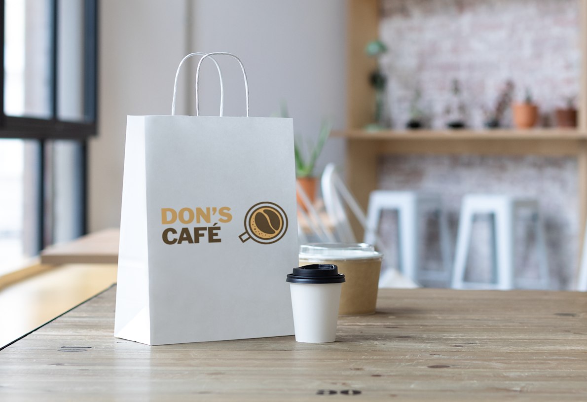 Printed paper bag with logo