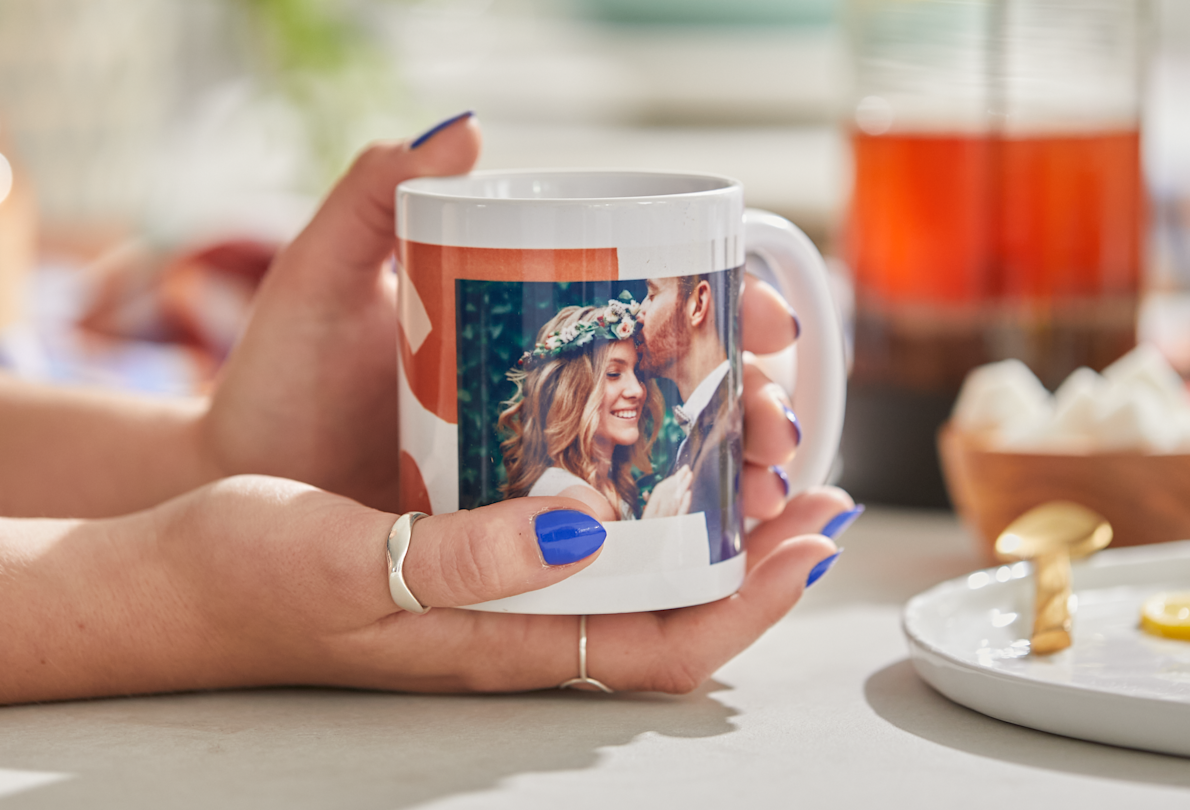 Customized Wedding Mug with Box Sticker