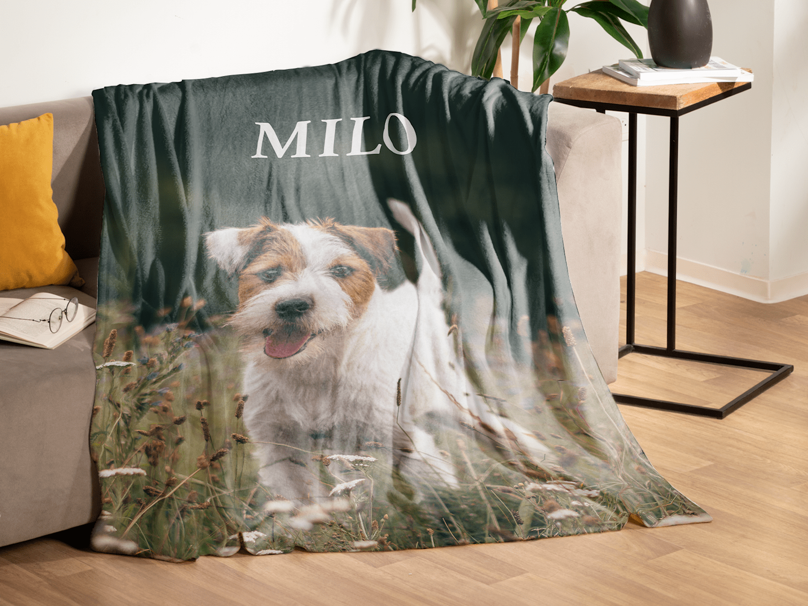 Larger version: personalised blanket with dog photo