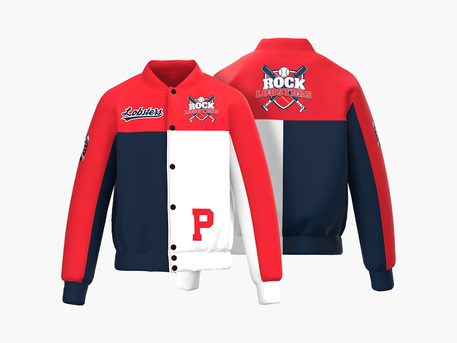 Red Sports Team Jackets Wholesale Jacket Designs Custom Varsity