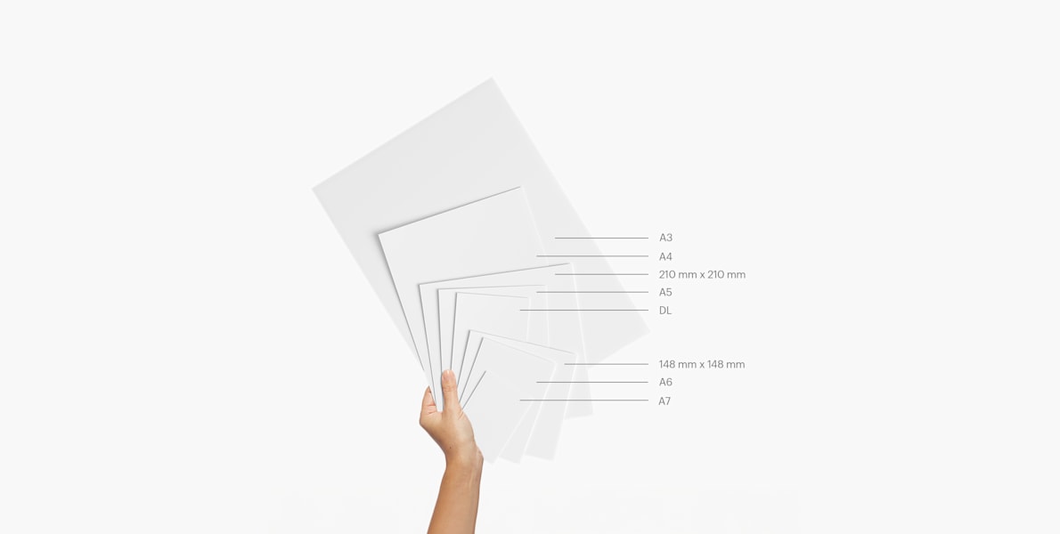 Vertical leaflet design for a restaurant in pastel colours