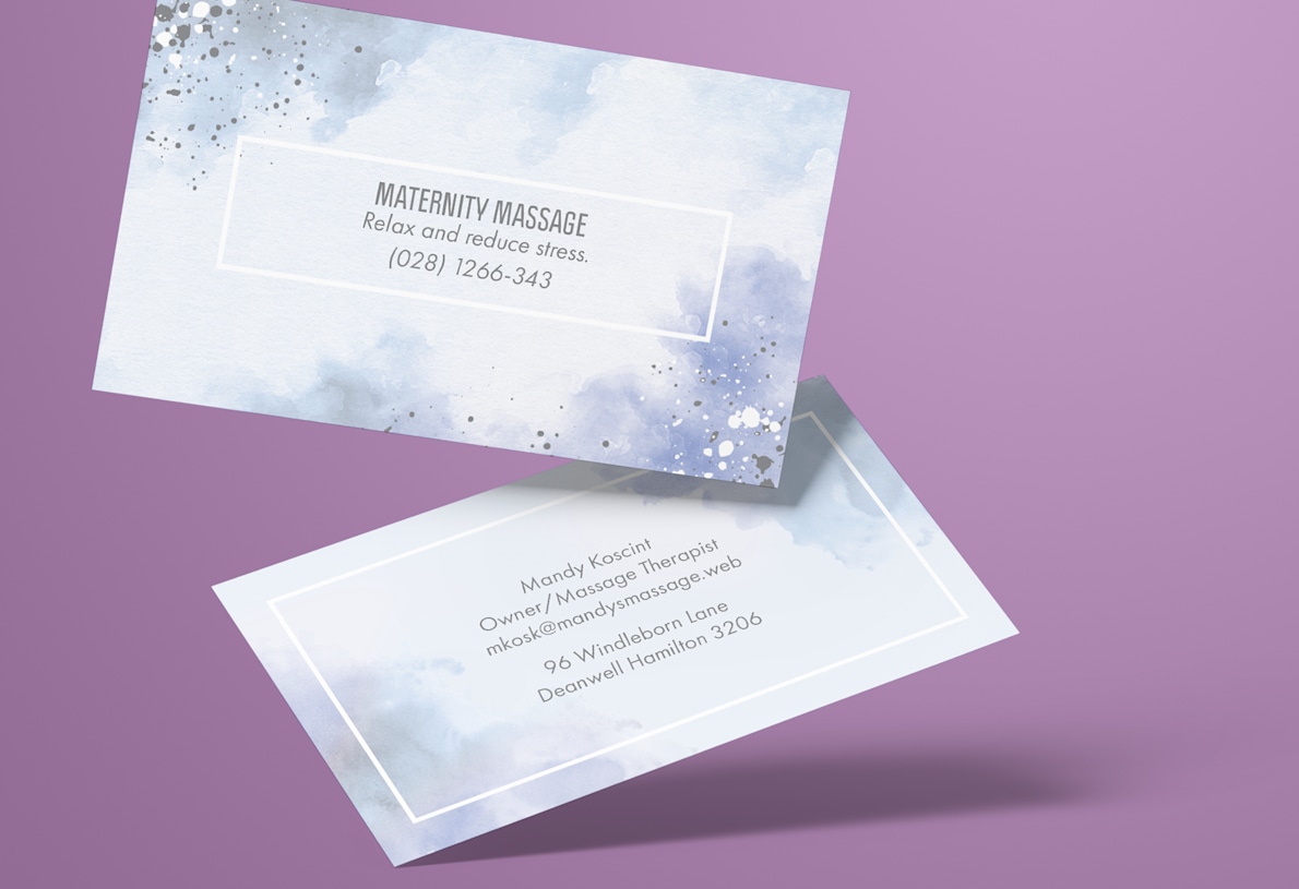 Larger version: Soft touch business cards