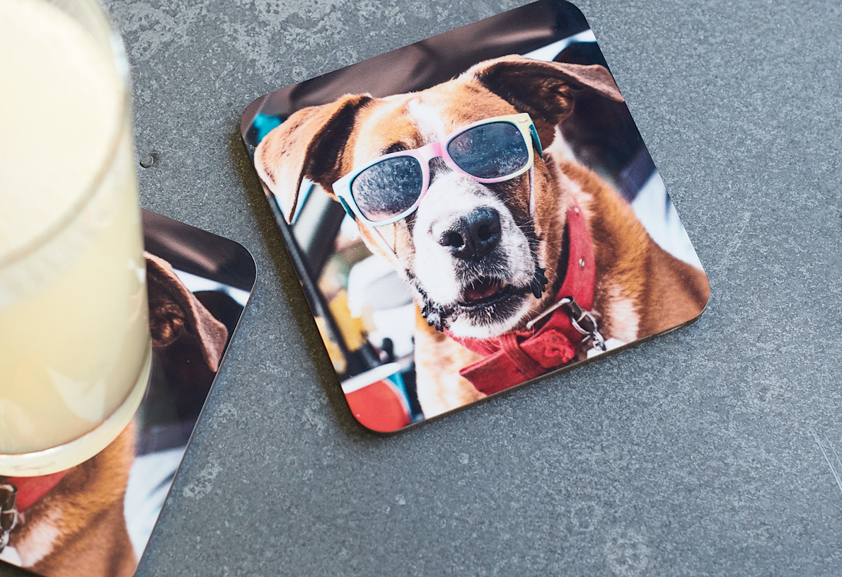 Personalised photo coasters