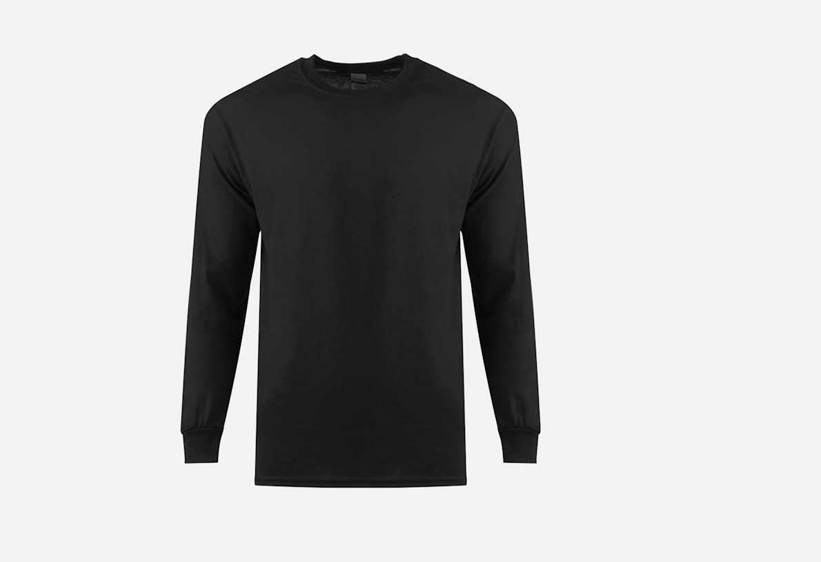 white t shirt with black sleeves
