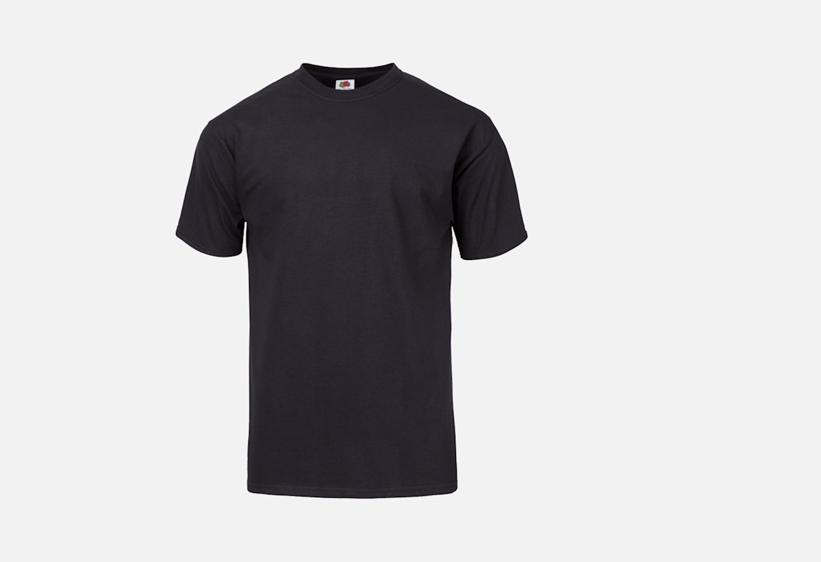 Mens Black Blank Tshirt Templatefrom Two Sides Natural Shape On