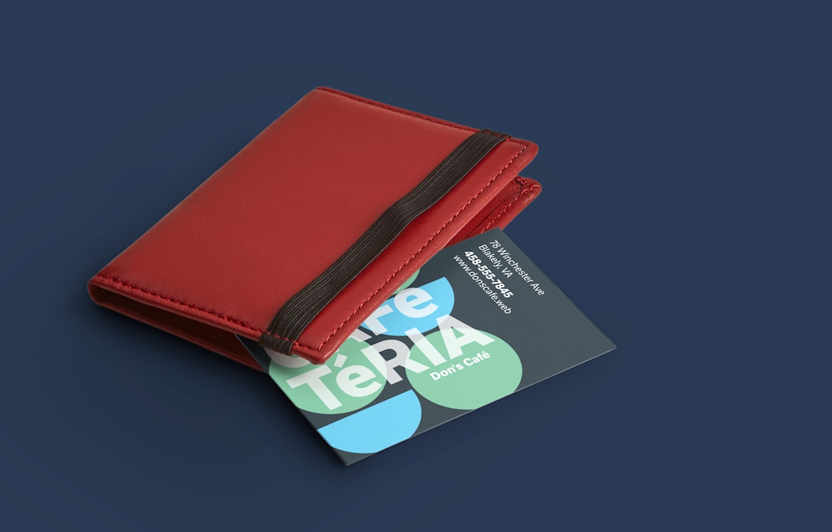Larger version: Red leather business card holder