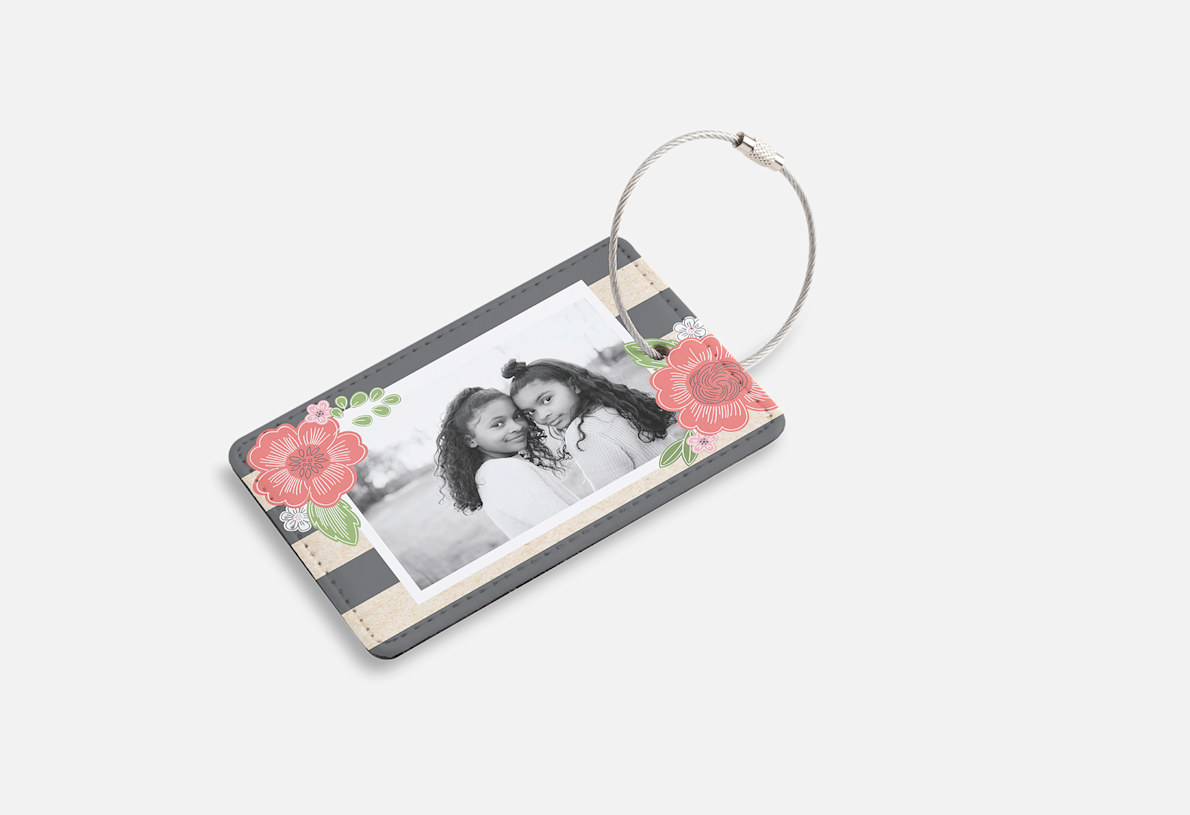 Laser Engraved Acrylic Luggage Tag - Personalized Travel