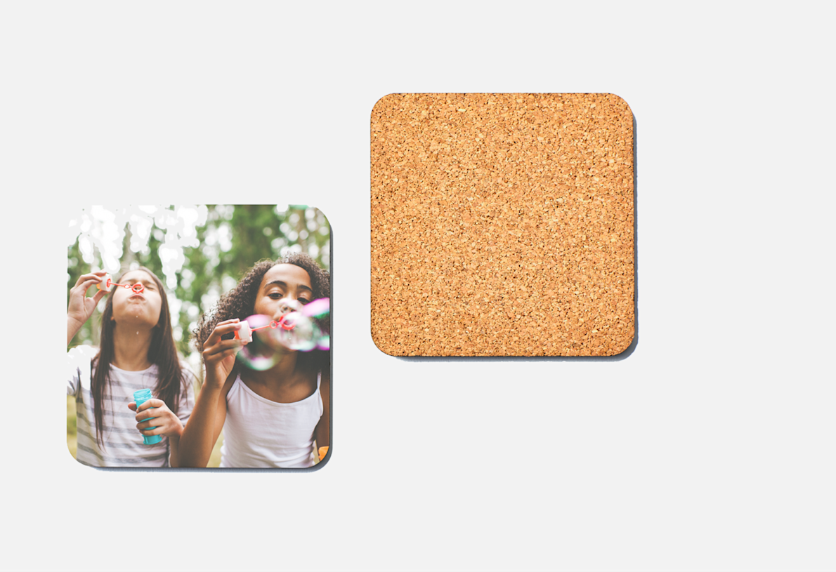 Personalized Photo Coaster  Round or Square, Made in USA