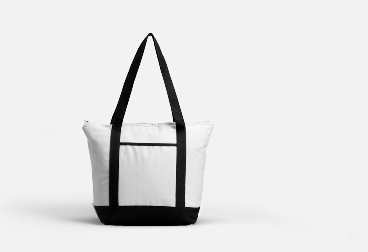 VistaPrint Two-Tone Zip Cotton Tote Bag