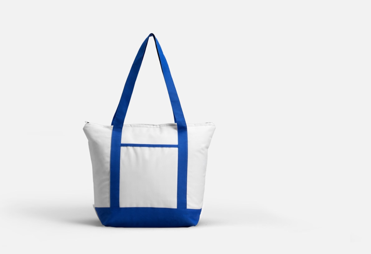 VistaPrint Two-Tone Zip Cotton Tote Bag
