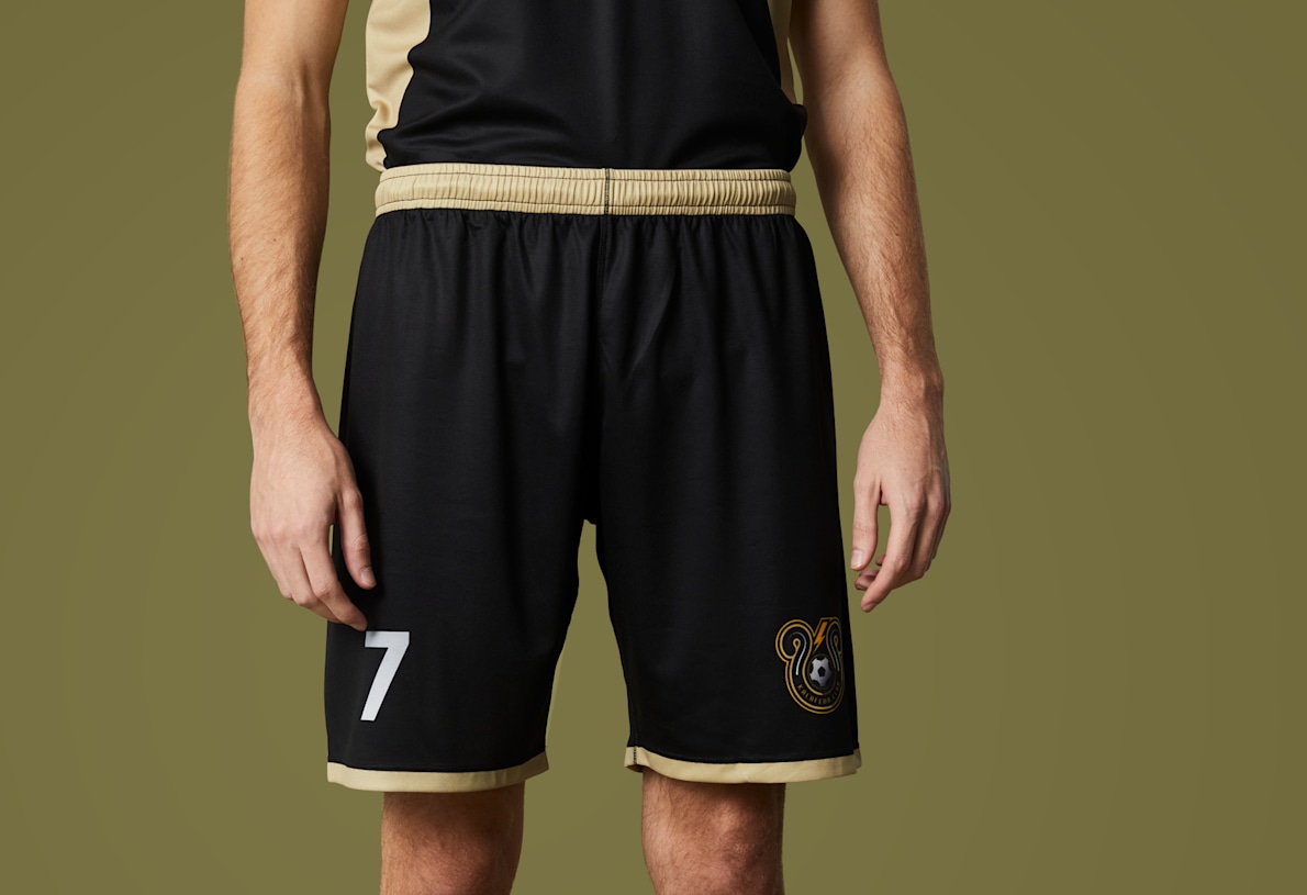 Custom soccer shorts, personalized teamwear