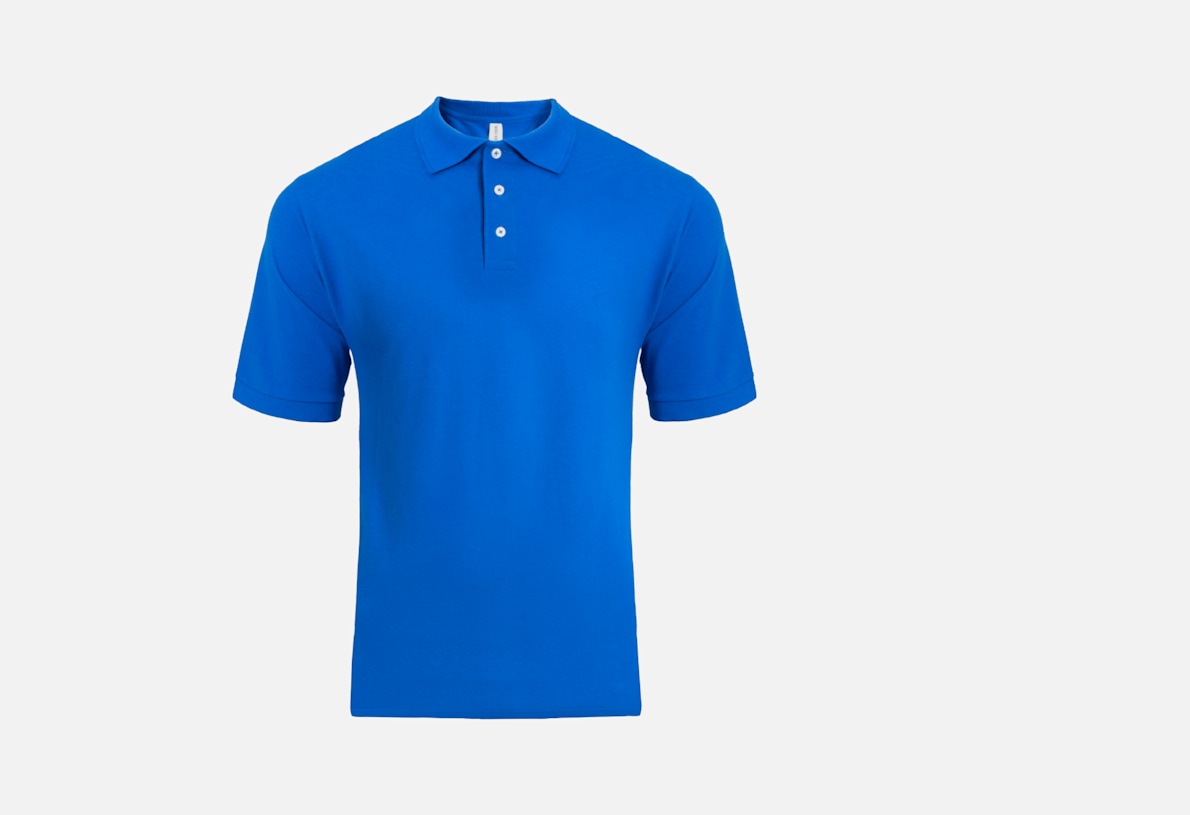 White blue store polo shirt