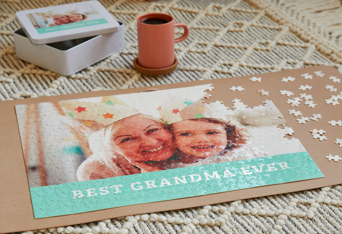 Personalized Gifts For Grandma, Grandma Puzzle Sign With Kids